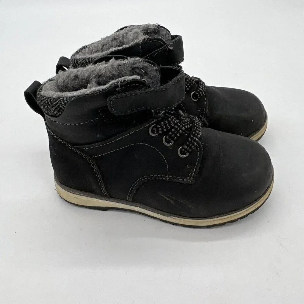 Max Jake Lil Luke boys Black boots 9